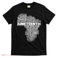Juneteenth June 19 1865 Africa Word Cloud Art T-Shirt thumb 0