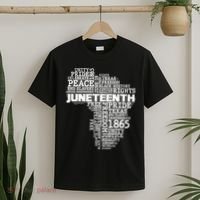 Juneteenth June 19 1865 Africa Word Cloud Art T-Shirt thumb 2