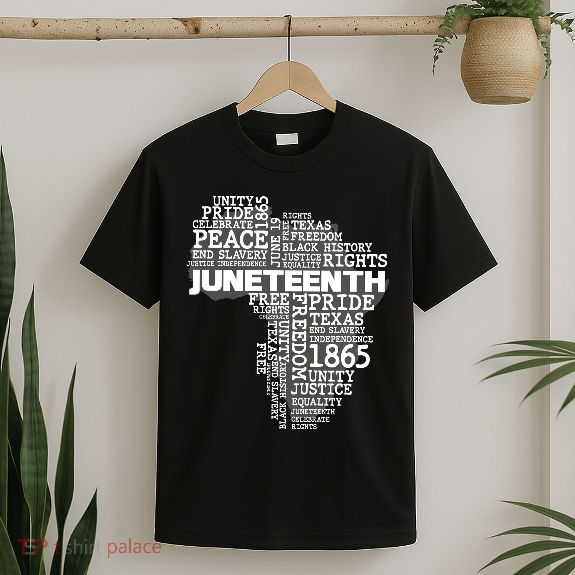 Juneteenth June 19 1865 Africa Word Cloud Art T-Shirt