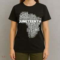 Juneteenth June 19 1865 Africa Word Cloud Art T-Shirt thumb 4