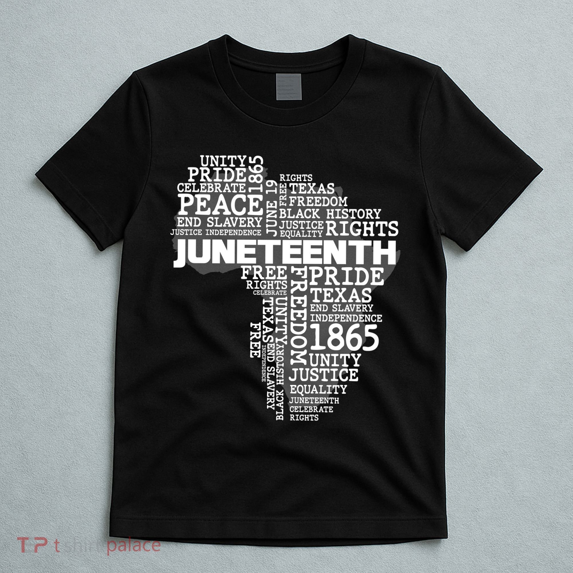 Juneteenth June 19 1865 Africa Word Cloud Art T-Shirt