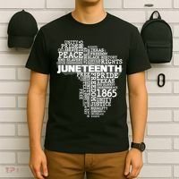 Juneteenth June 19 1865 Africa Word Cloud Art T-Shirt thumb 6