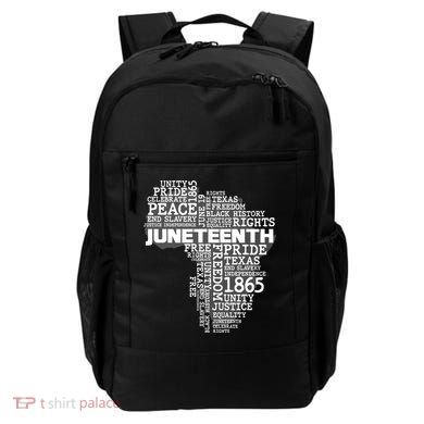 Juneteenth June 19 1865 Africa Word Cloud Art Backpack