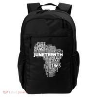 Juneteenth June 19 1865 Africa Word Cloud Art Backpack thumb 0
