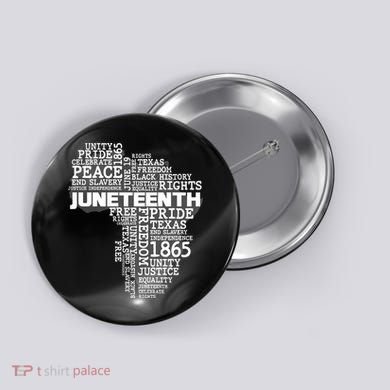 Juneteenth June 19 1865 Africa Word Cloud Art Button