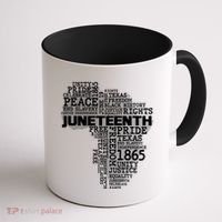 Juneteenth June 19 1865 Africa Word Cloud Art Coffee Mug thumb 1