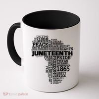 Juneteenth June 19 1865 Africa Word Cloud Art Coffee Mug thumb 0