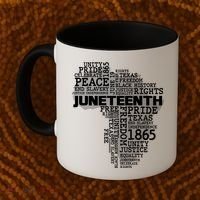 Juneteenth June 19 1865 Africa Word Cloud Art Coffee Mug thumb 2
