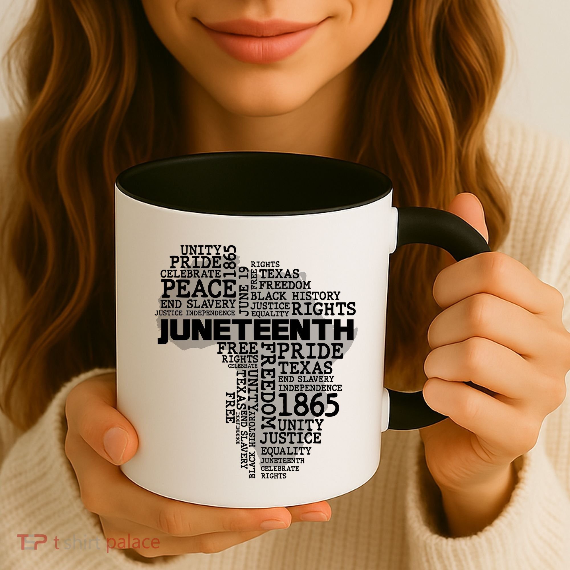 Juneteenth June 19 1865 Africa Word Cloud Art Coffee Mug