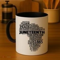 Juneteenth June 19 1865 Africa Word Cloud Art Coffee Mug thumb 4