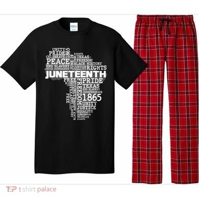 Juneteenth June 19 1865 Africa Word Cloud Art Pajama Set