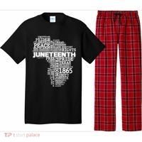 Juneteenth June 19 1865 Africa Word Cloud Art Pajama Set thumb 0