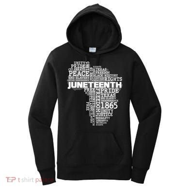 Juneteenth June 19 1865 Africa Word Cloud Art Women's Hoodie