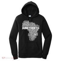 Juneteenth June 19 1865 Africa Word Cloud Art Women's Hoodie thumb 0