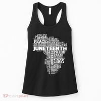 Juneteenth June 19 1865 Africa Word Cloud Art Women's Tank Top thumb 0