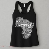 Juneteenth June 19 1865 Africa Word Cloud Art Women's Tank Top thumb 3