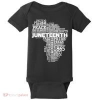 Juneteenth June 19 1865 Africa Word Cloud Art Baby Bodysuit thumb 0