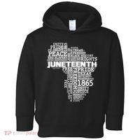 Juneteenth June 19 1865 Africa Word Cloud Art Toddler Hoodie thumb 0