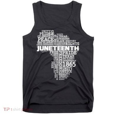 Juneteenth June 19 1865 Africa Word Cloud Art Tank Top