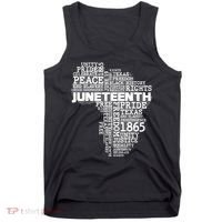 Juneteenth June 19 1865 Africa Word Cloud Art Tank Top thumb 0