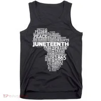 Juneteenth June 19 1865 Africa Word Cloud Art Tank Top thumb 0