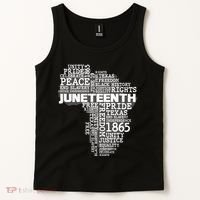 Juneteenth June 19 1865 Africa Word Cloud Art Tank Top thumb 2