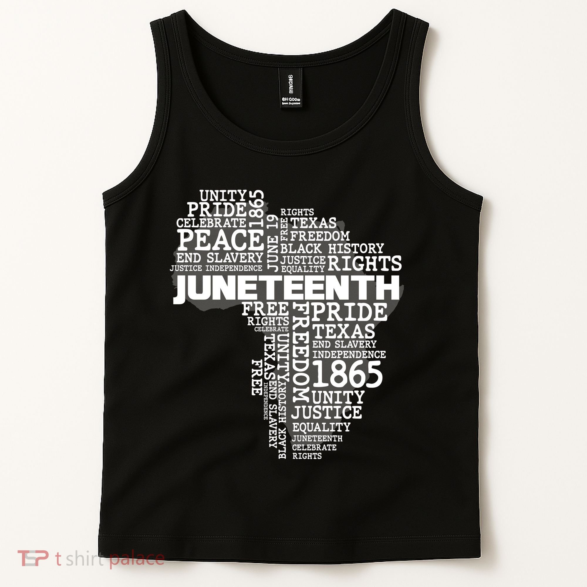 Juneteenth June 19 1865 Africa Word Cloud Art Tank Top