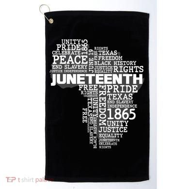 Juneteenth June 19 1865 Africa Word Cloud Art Golf Towel