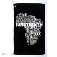 Juneteenth June 19 1865 Africa Word Cloud Art Golf Towel thumb 0