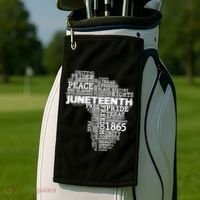 Juneteenth June 19 1865 Africa Word Cloud Art Golf Towel thumb 2