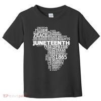 Juneteenth June 19 1865 Africa Word Cloud Art Toddler T-Shirt thumb 0