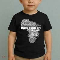 Juneteenth June 19 1865 Africa Word Cloud Art Toddler T-Shirt thumb 2