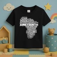 Juneteenth June 19 1865 Africa Word Cloud Art Toddler T-Shirt thumb 3
