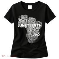 Juneteenth June 19 1865 Africa Word Cloud Art Women's T-Shirt thumb 0
