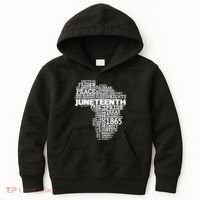 Juneteenth June 19 1865 Africa Word Cloud Art Kids Hoodie thumb 0