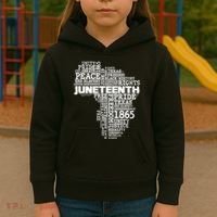 Juneteenth June 19 1865 Africa Word Cloud Art Kids Hoodie thumb 3