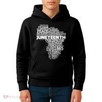 Juneteenth June 19 1865 Africa Word Cloud Art Kids Hoodie thumb 4