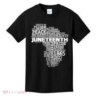 Juneteenth June 19 1865 Africa Word Cloud Art Kids T-Shirt thumb 0