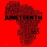 Juneteenth June 19 1865 Africa Word Cloud Art Santa Hat thumb 1