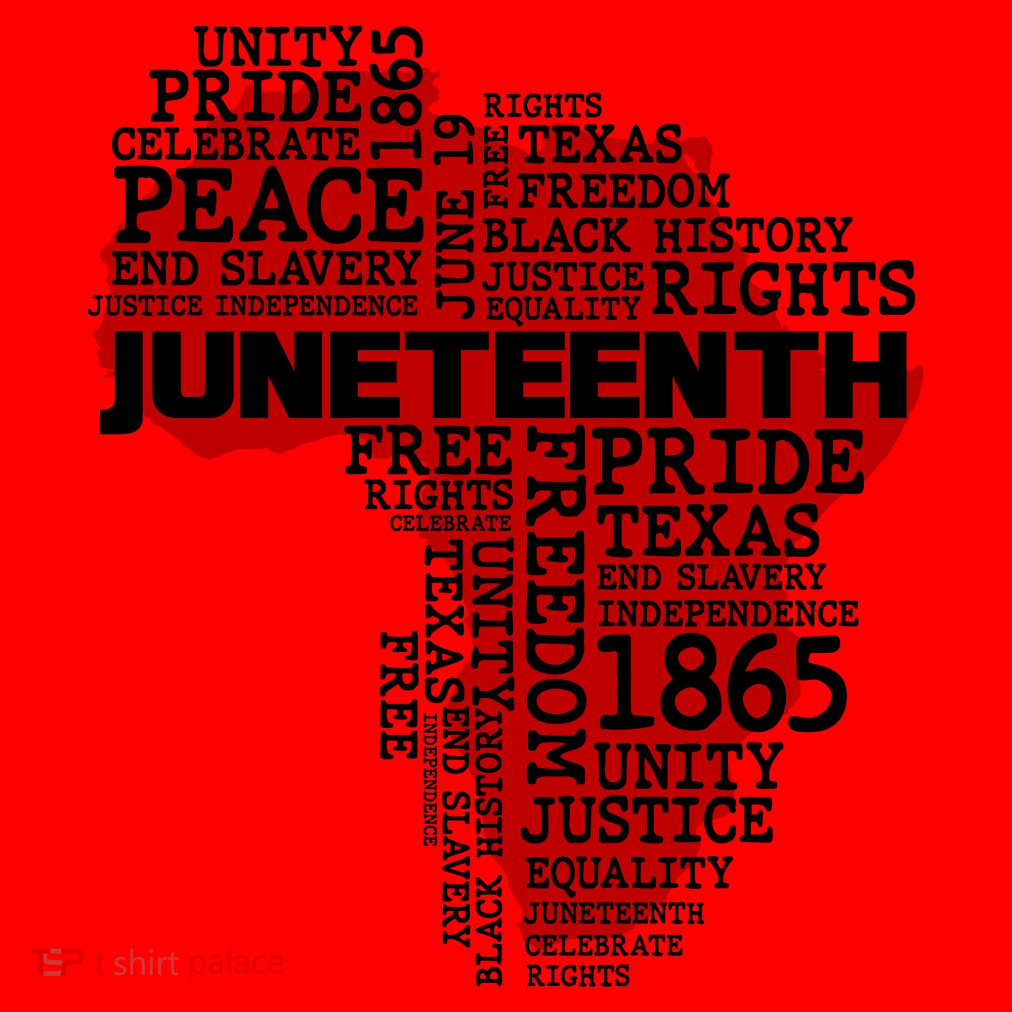 Juneteenth June 19 1865 Africa Word Cloud Art Santa Hat