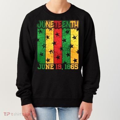 Juneteenth June 19 1865 Traditional Red Gold Green  Women's Sweatshirt