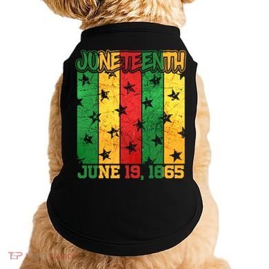 Juneteenth June 19 1865 Traditional Red Gold Green  Doggie Tank