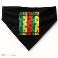 Juneteenth June 19 1865 Traditional Red Gold Green  USA-Made Doggie Bandana thumb 0