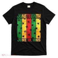 Juneteenth June 19 1865 Traditional Red Gold Green  T-Shirt thumb 0