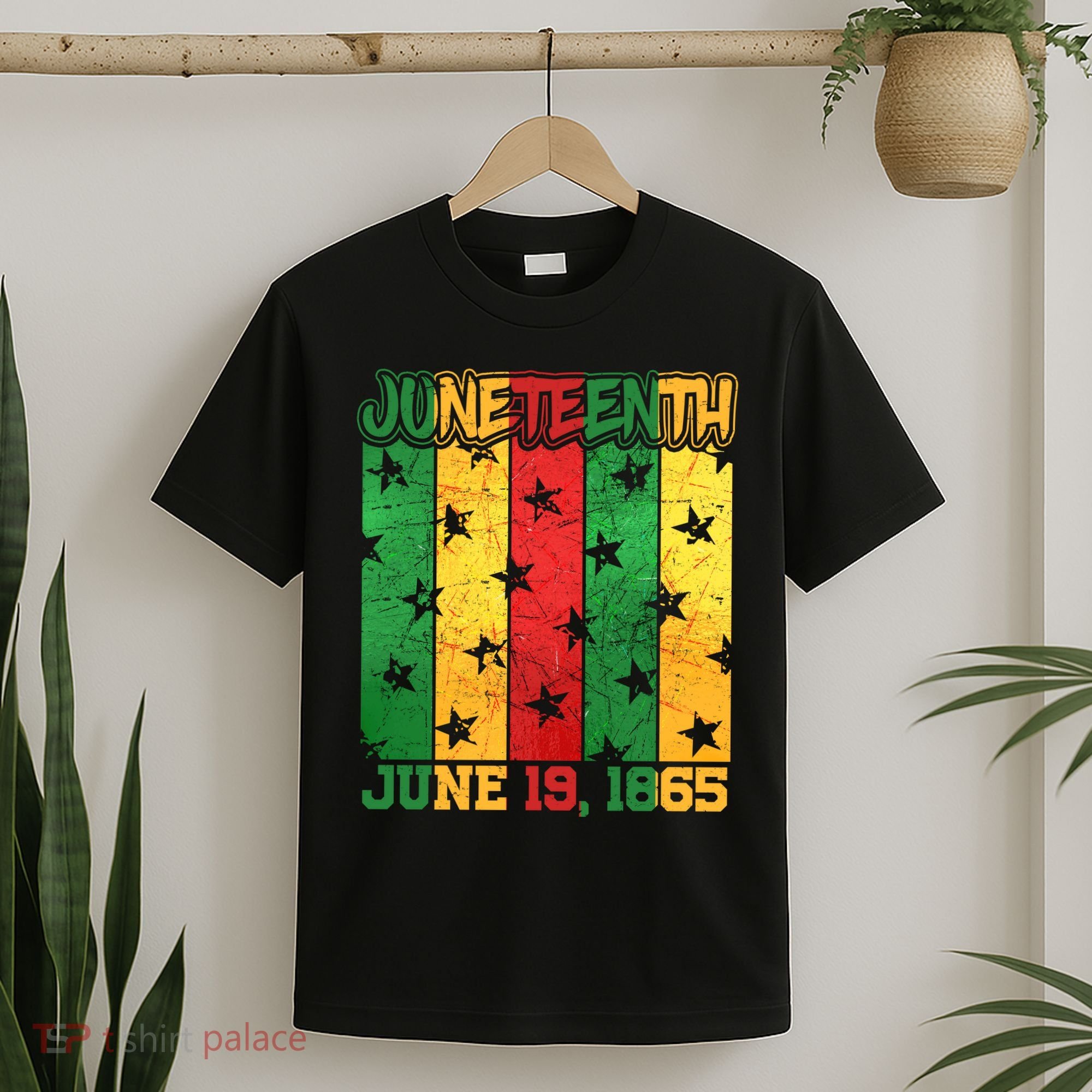 Juneteenth June 19 1865 Traditional Red Gold Green  T-Shirt