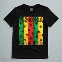 Juneteenth June 19 1865 Traditional Red Gold Green  T-Shirt thumb 5