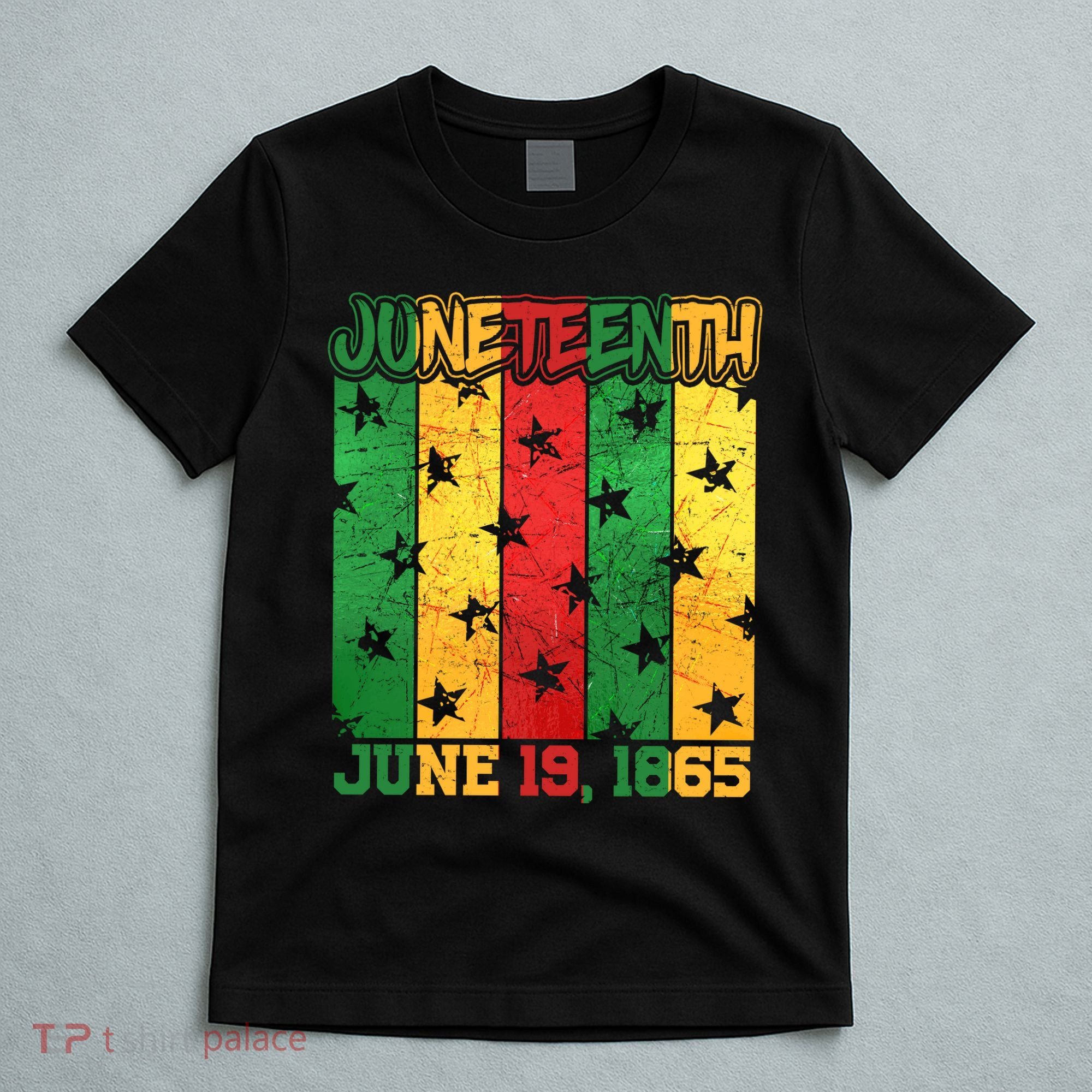 Juneteenth June 19 1865 Traditional Red Gold Green  T-Shirt