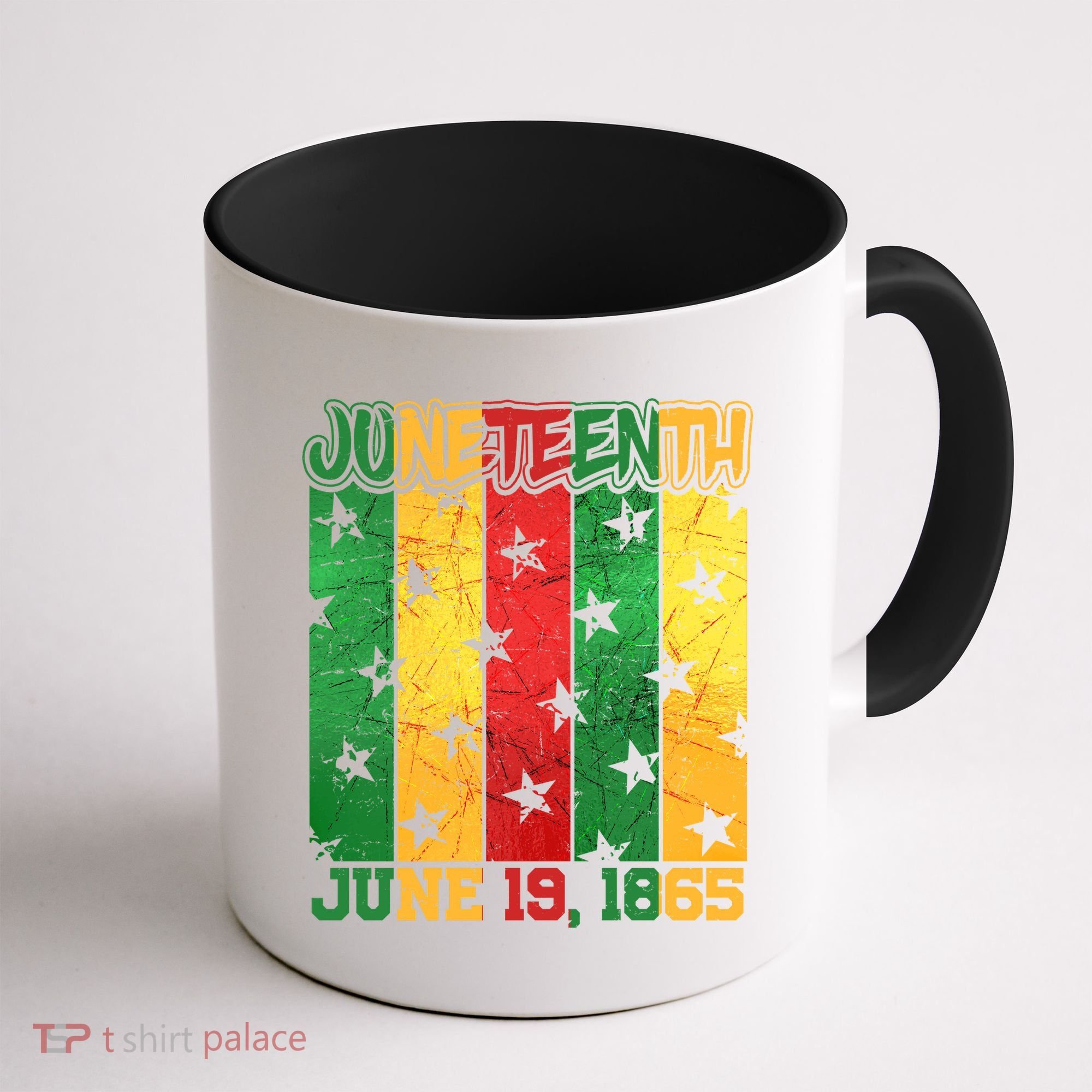 Juneteenth June 19 1865 Traditional Red Gold Green  Coffee Mug