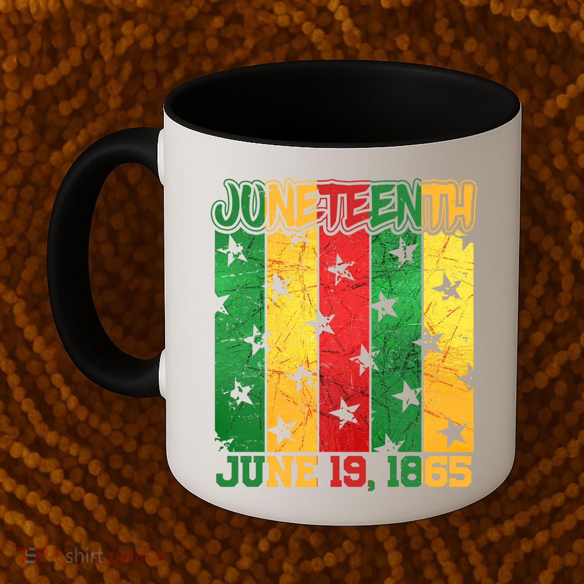 Juneteenth June 19 1865 Traditional Red Gold Green  Coffee Mug