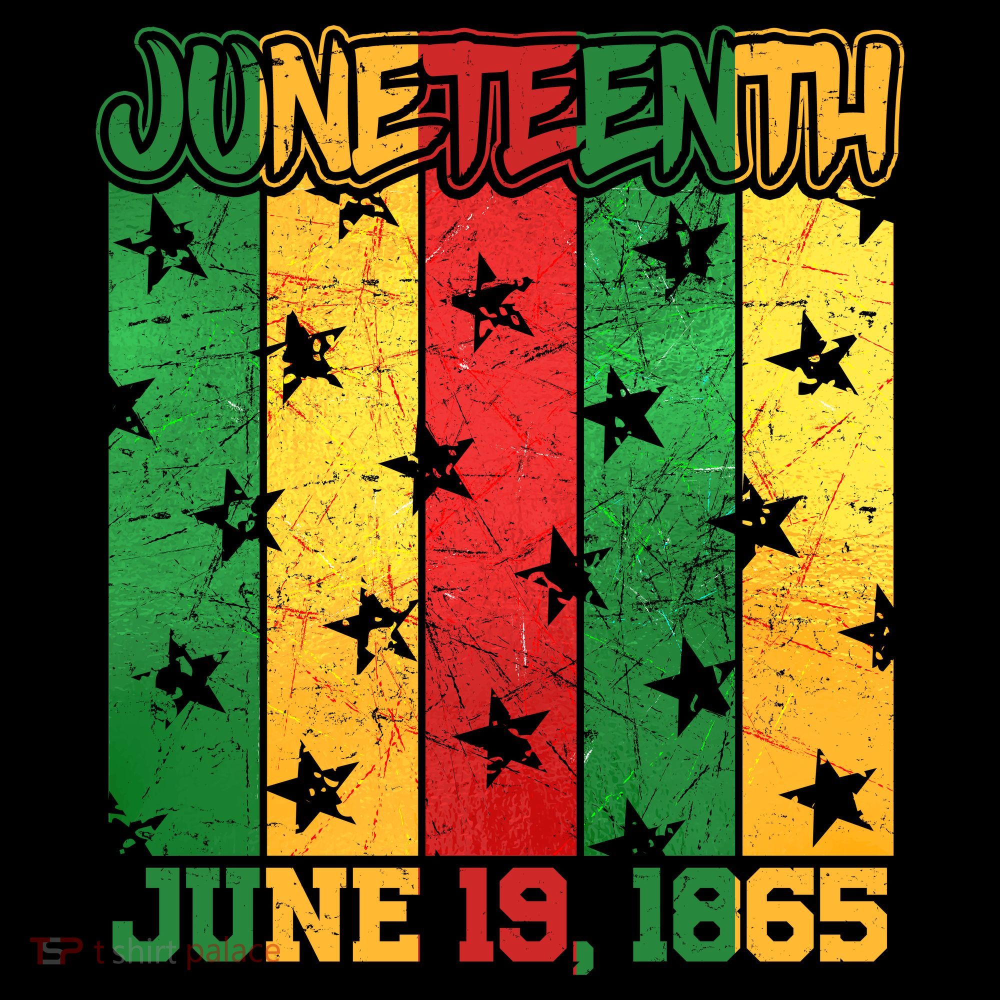 Juneteenth June 19 1865 Traditional Red Gold Green  Coffee Mug